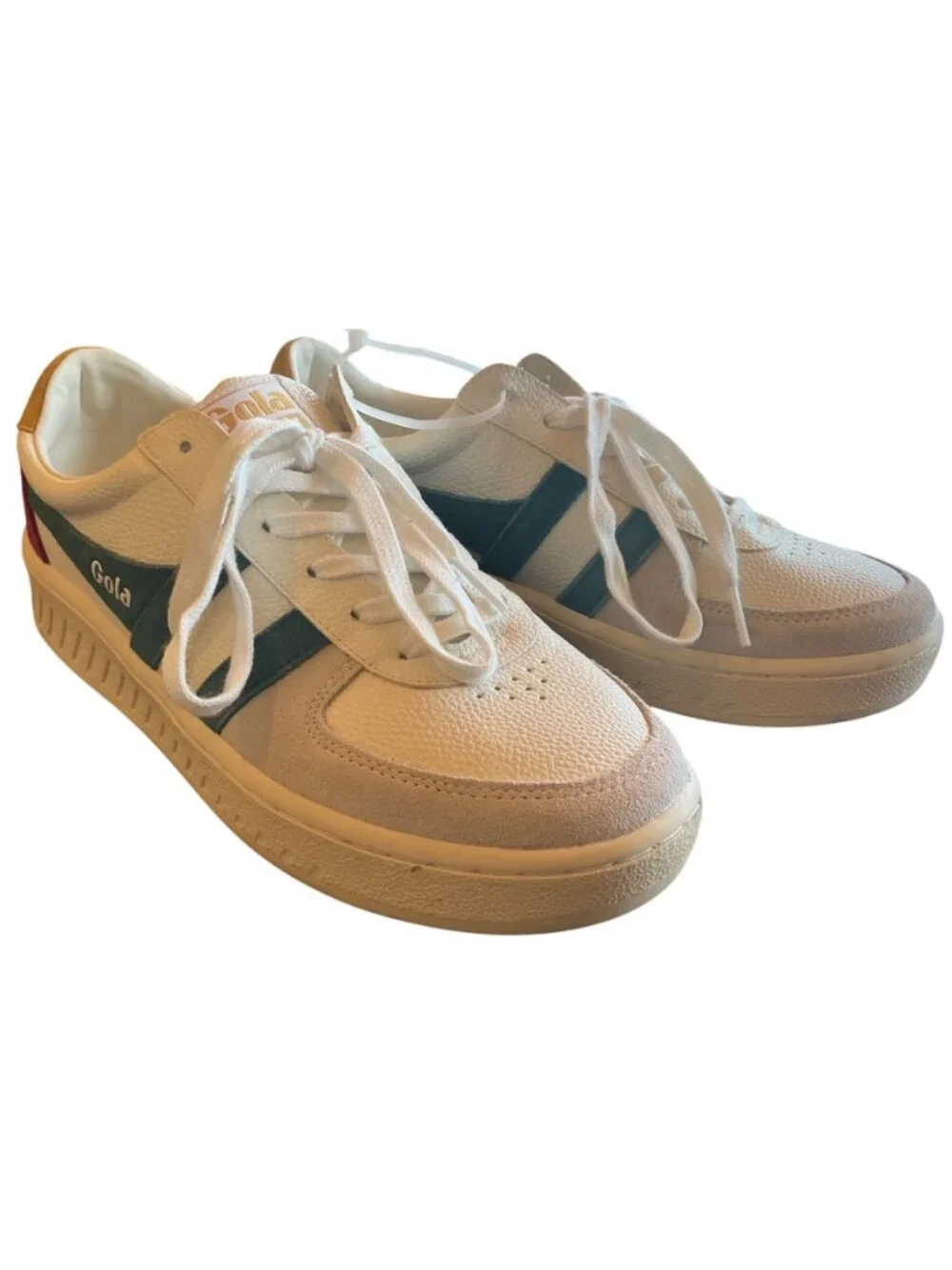 Gola Grand Slam Trident Sneakers White Peacock Sun In White Size 8.5 New